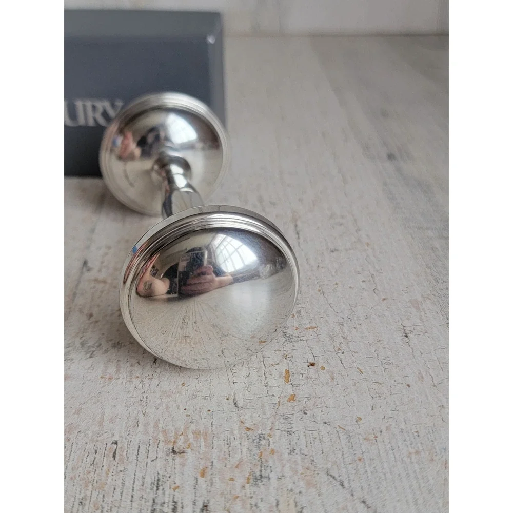Salisbury stacking ring dumbbell rattle w/ seal American USA metal unique figure